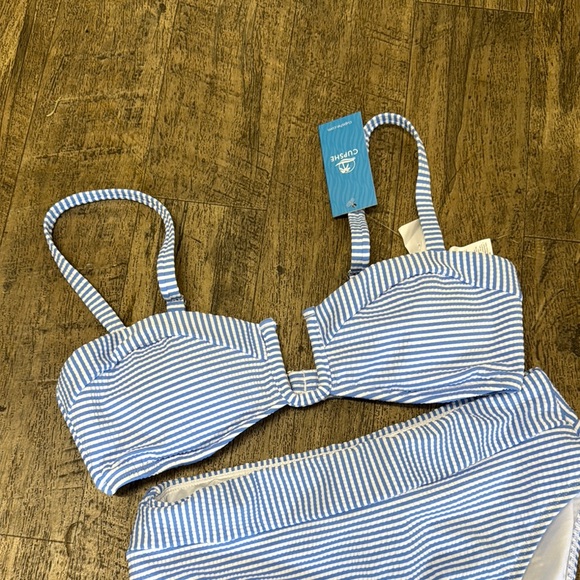 Cupshe Blue and White Striped Bikini - Picture 2 of 4